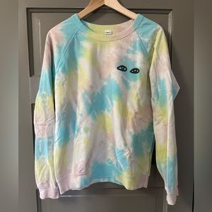 Clare V Tie Dye eyes Sweatshirt size medium